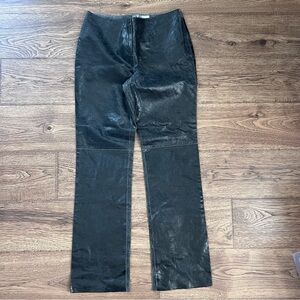 Vintage IRKA by SSG Leather Straight Leg Pants Size 10 EUC